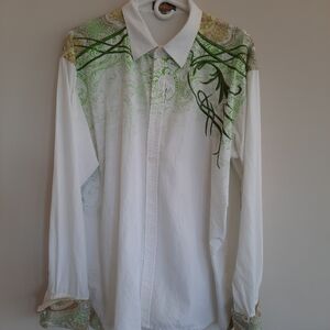 Venezzi Mens Collared Button Up Shirt